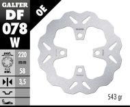 Преден спирачен диск Galfer WAVE FIXED 220x3,5mm DF078W