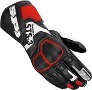 Leather motorcycle gloves SPIDI STS-3 RED