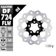 Disc de frână spate flotant Galfer WAVE FLOATING (C. STEEL) 260x6mm DF724FLW