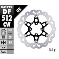 Floating Front Brake Disc Galfer WAVE FLOATING COMPLETE (C. ALU.) 267x4mm DF512CW