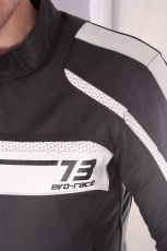 Кожено яке за мотор A-PRO SBK WHITE