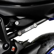 Placă opacă suport picior spate R&G RACING argintie Yamaha MT-07 14-25