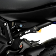 Placă opacă suport picior spate R&G RACING argintie Yamaha MT-07 14-25