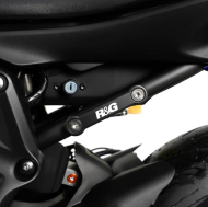 Placă opacă suport picior spate R&G RACING argintie Yamaha MT-07 14-25