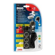 Разклонител запалки - 4+1 - 12/24V + USB