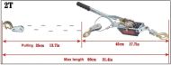 Manual winch - 2 tons