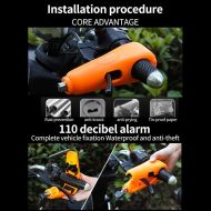 Dispozitiv de inchidere cu alarma pentru motocicleta, scuter, bicicleta, ATV portocaliu