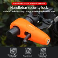 Dispozitiv de inchidere cu alarma pentru motocicleta, scuter, bicicleta, ATV portocaliu