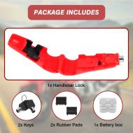 Dispozitiv de inchidere cu alarma pentru motociclete, scuter, bicicleta, ATV rosu