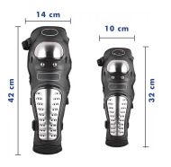 Σετ 4 ενισχυμένων προστατευτικών μαξιλαριών για αγκώνες και γόνατα μοτοσικλέτας