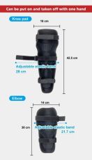 Σετ 4 ενισχυμένων προστατευτικών μαξιλαριών για αγκώνες και γόνατα μοτοσικλέτας